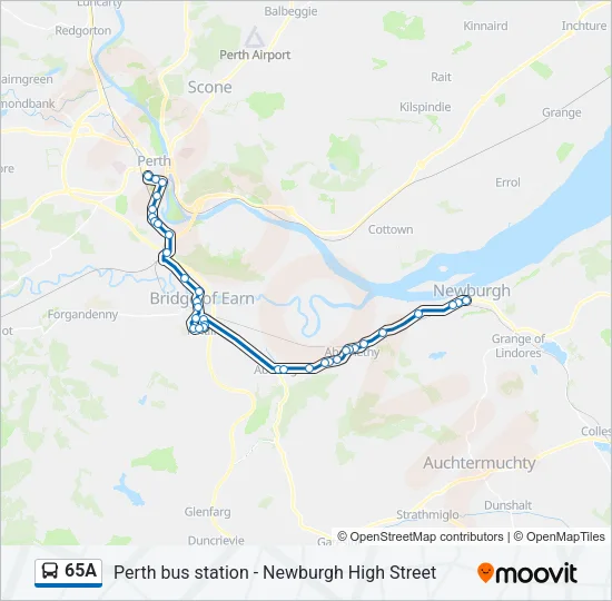 65A Bus Line Map