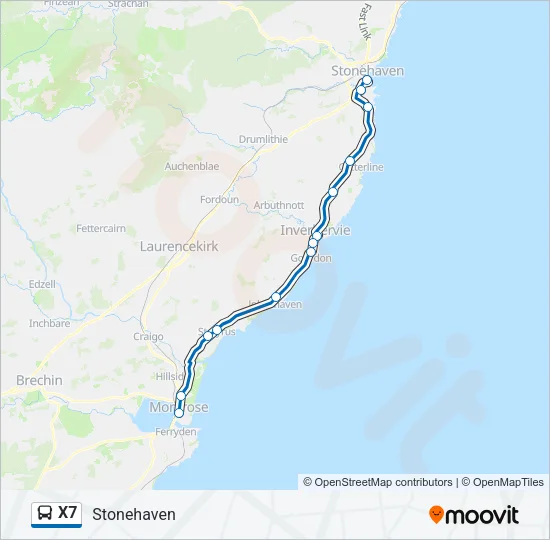 X7 Bus Line Map