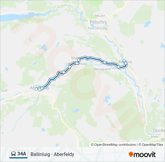 34A Bus Line Map