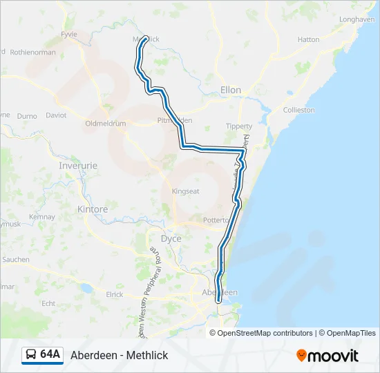 64A Bus Line Map