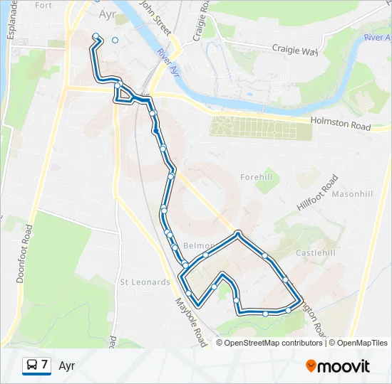 7 Bus Line Map