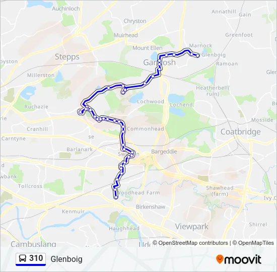 310 Bus Line Map