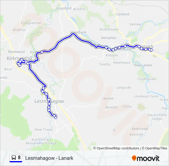 8 Bus Line Map