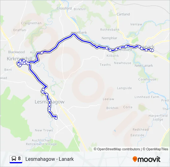 8 Bus Line Map