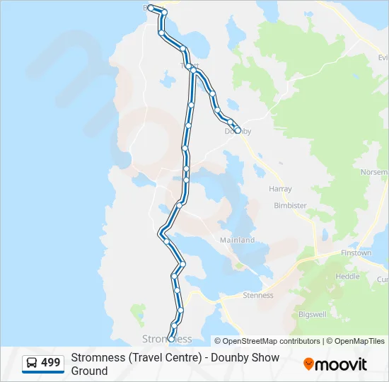 499 Route: Schedules, Stops & Maps - Dounby (Updated)