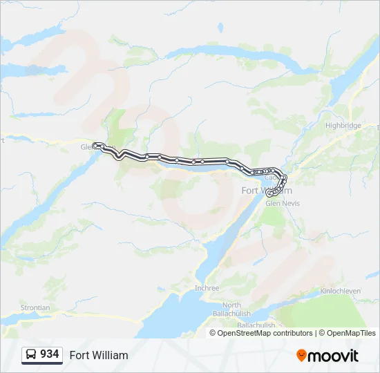 934 Bus Line Map