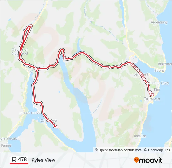 478 Bus Line Map