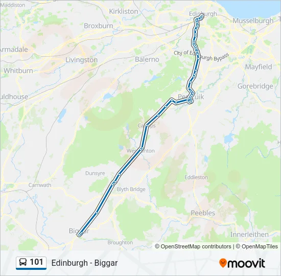 101 Bus Line Map