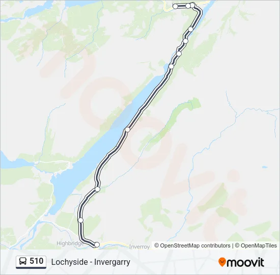 510 Bus Line Map