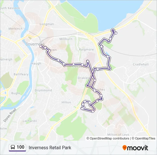 100 Bus Line Map