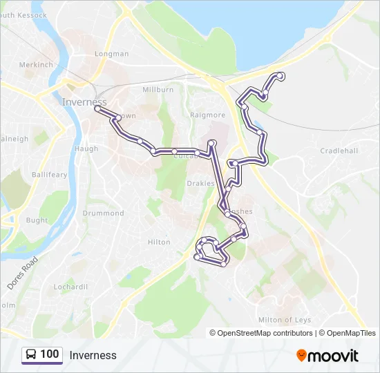 100 Bus Line Map