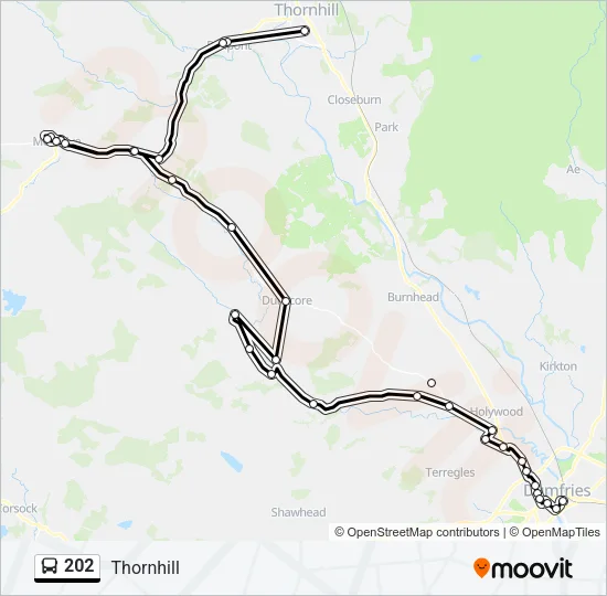 202 Bus Line Map
