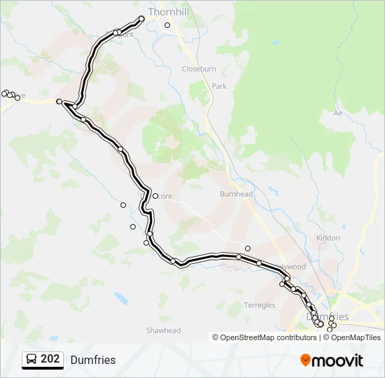 202 Bus Line Map