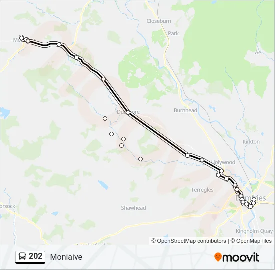 202 Bus Line Map