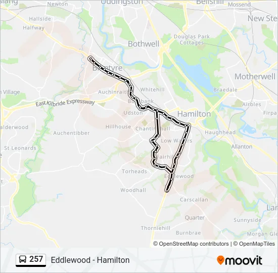 257 Bus Line Map