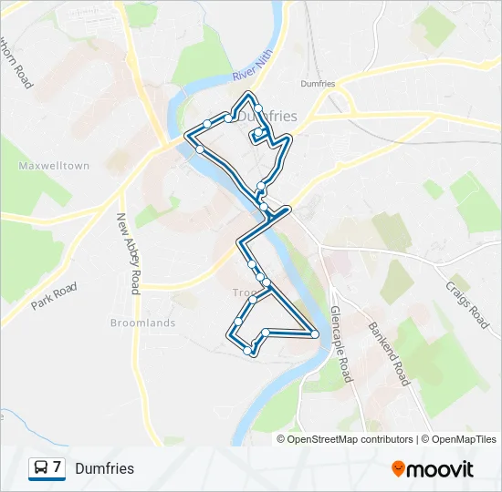 7 Bus Line Map