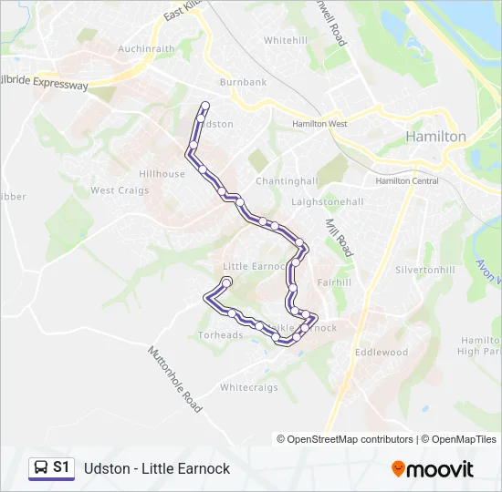 S1 Bus Line Map