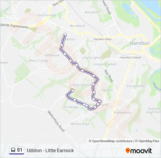 S1 Bus Line Map