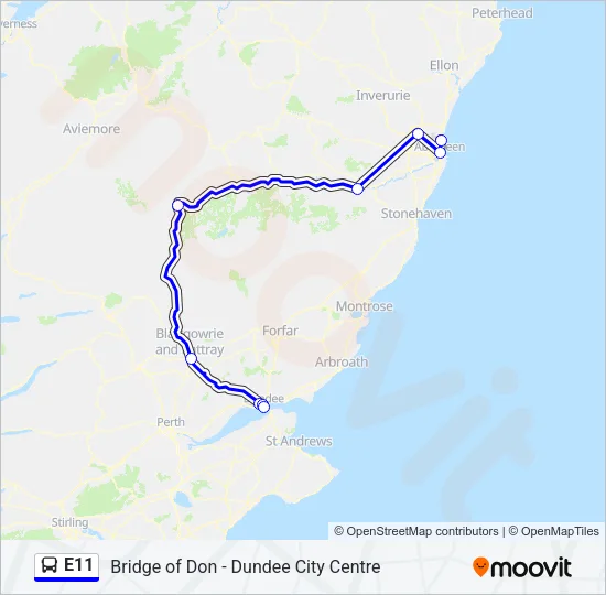 E11 Bus Line Map