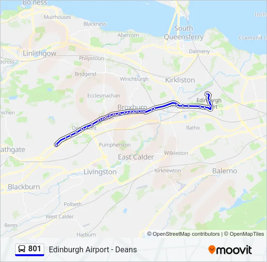 801 Bus Line Map