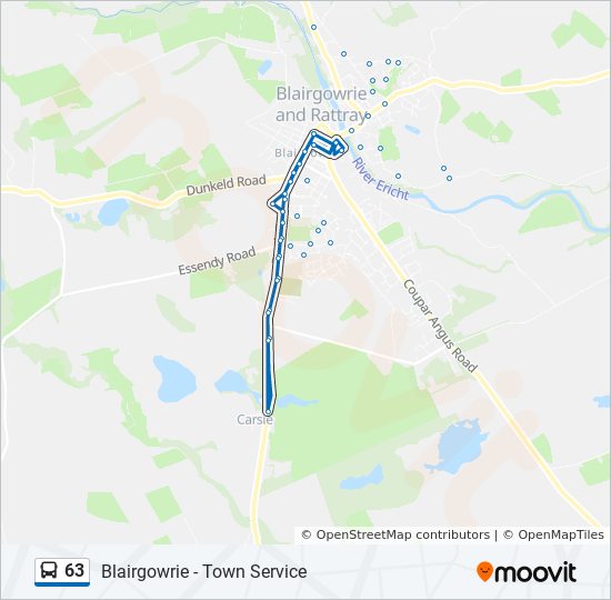 Bus 63 Route Map 63 Route: Schedules, Stops & Maps - Blairgowrie (Updated)