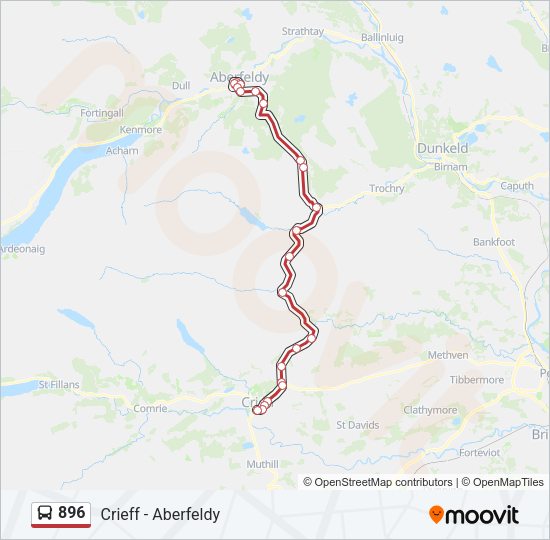 896 Bus Line Map