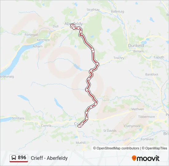 896 Bus Line Map