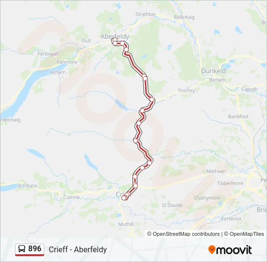 896 Bus Line Map