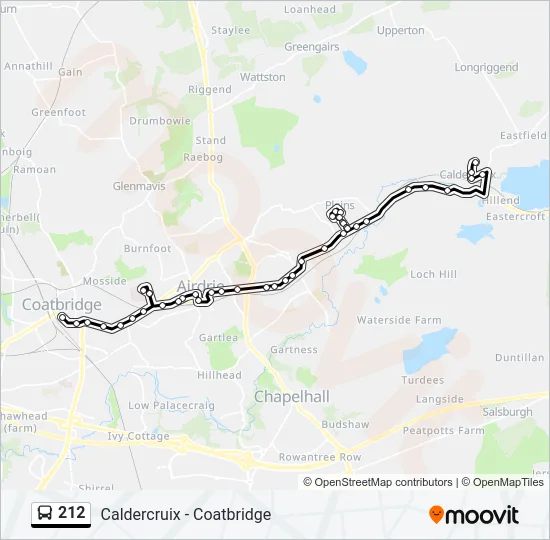 212 Bus Line Map