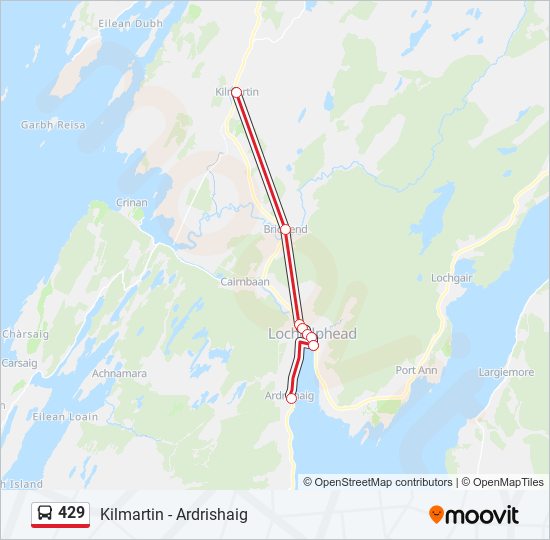 429 bus Line Map