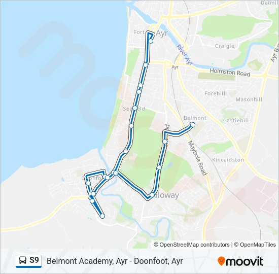 S9 Bus Line Map