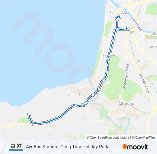 97 bus Line Map