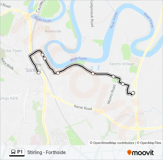 P1 Bus Line Map