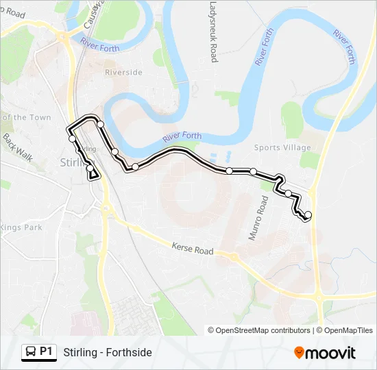 P1 Bus Line Map