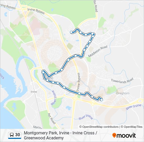30 Route Schedules, Stops & Maps Dreghorn (Updated)