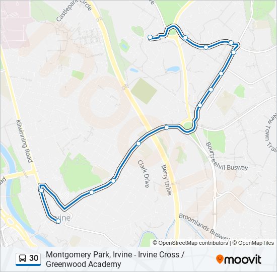 30 bus Line Map