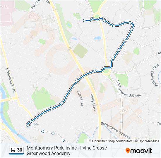 30 bus Line Map