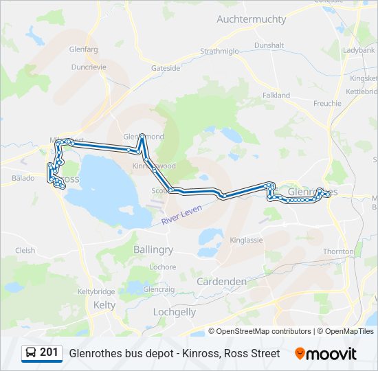 201 Bus Line Map