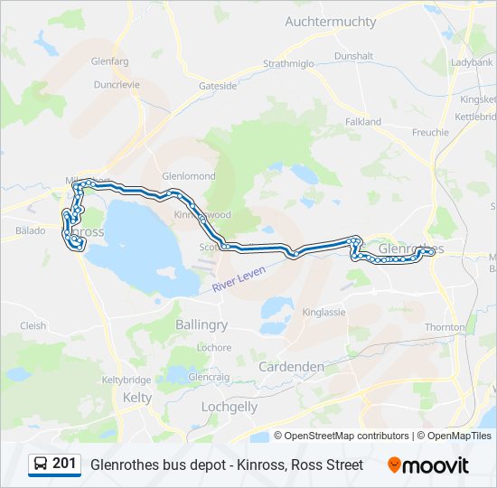201 bus Line Map
