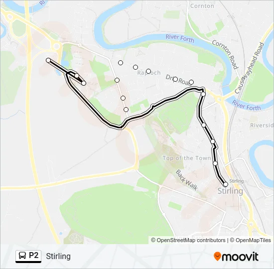 P2 Bus Line Map