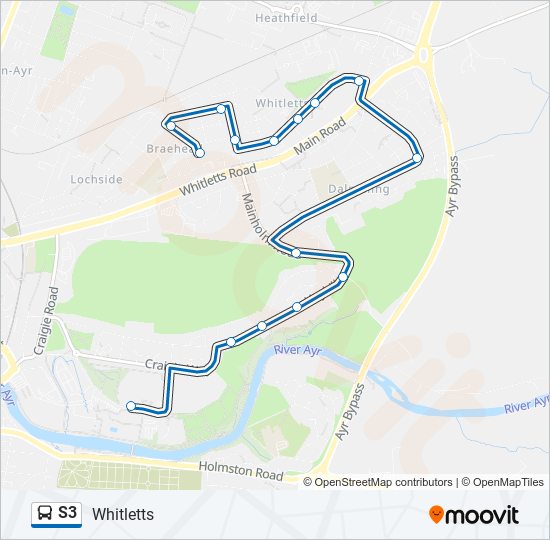 S3 bus Line Map