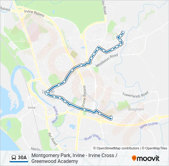 30A Bus Line Map