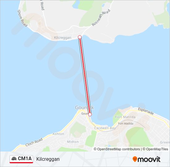 CM1A Ferry Line Map