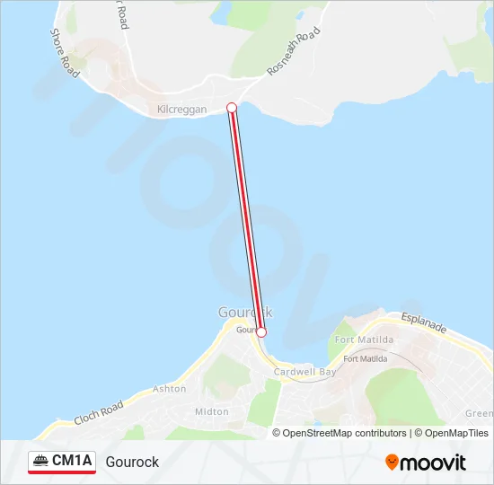 CM1A Ferry Line Map
