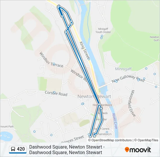 420 Bus Line Map