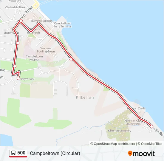 500 Bus Line Map