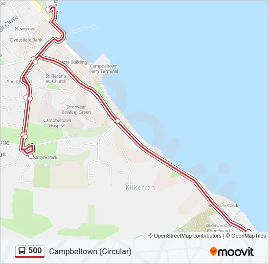 500 Bus Line Map