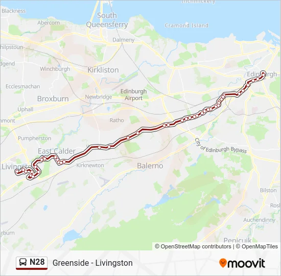 N28 Order N28 Route: Schedules, Stops & Maps - Greenside (Updated)