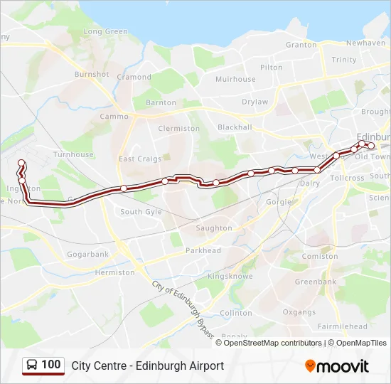 100 Route: Schedules, Stops & Maps - City Centre (Updated)
