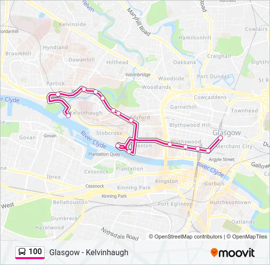 100 Bus Line Map